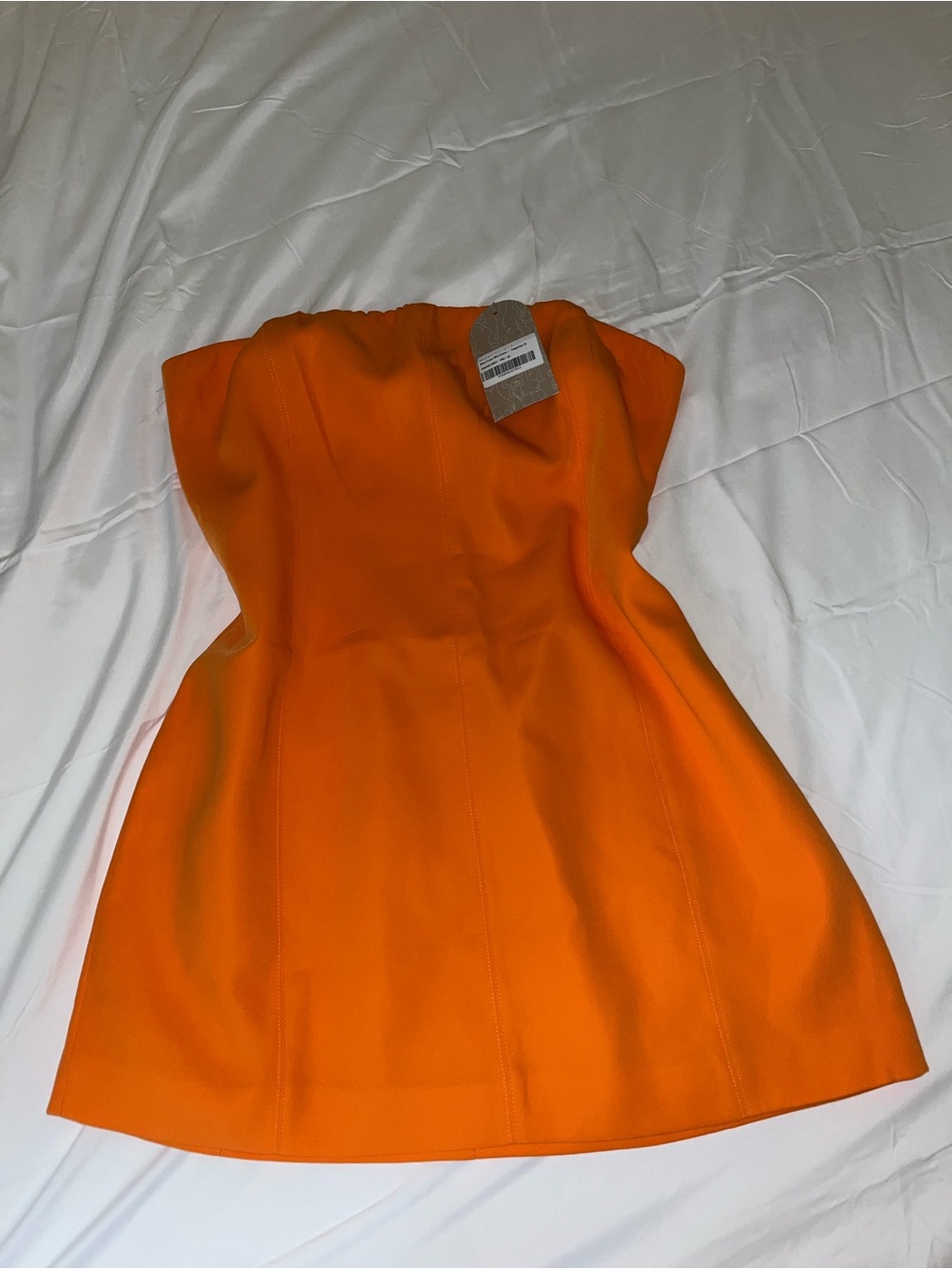 Meshki Strapless Orange Mini Dress